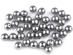 Perełki Glance Szare 8Mm 40Szt - Półfabrykaty do biżuterii - miniaturka - grafika 1