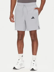 adidas Szorty sportowe Tech JM4178 Szary Regular Fit - Spodenki męskie - miniaturka - grafika 1
