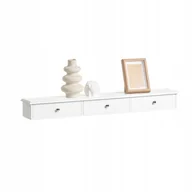 Półki do salonu - SoBuy Półka wisząca z szufladami przedpokój do przychowywania FRG43-L-W - miniaturka - grafika 1