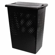 Kosze na bieliznę - Kosz na pranie Malva Slim 37 l czarny - miniaturka - grafika 1