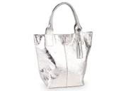 Torebki damskie - Torba Skórzana Vera Pelle Olivia Złota - miniaturka - grafika 1