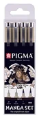 Akcesoria kreślarskie - Talens Sakura, zestaw cienkopisów, Manga Pigma Set, 4 sztuki - miniaturka - grafika 1