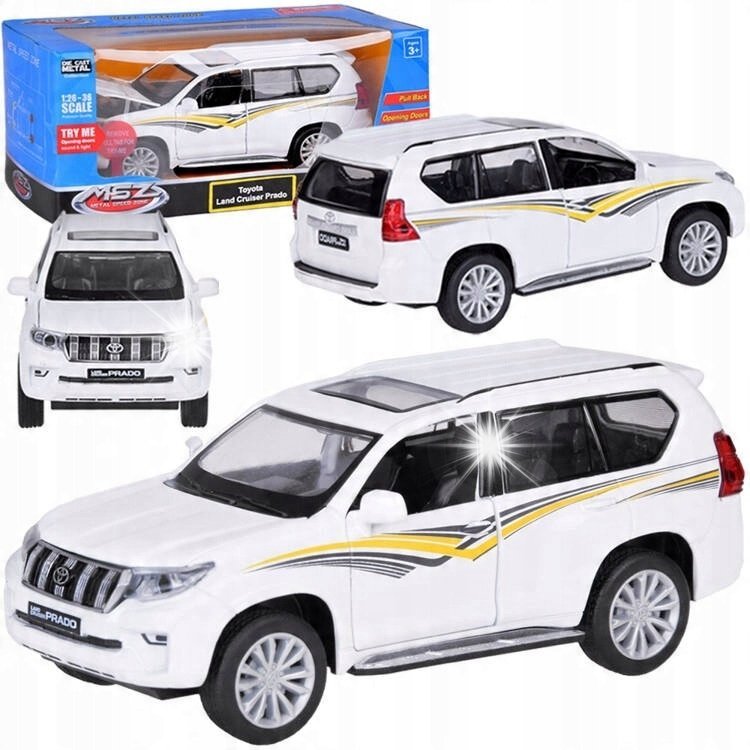 Auto metalowe model TOYOTA LAND CRUISER PRADO światło dźwięk SUV ZA5056