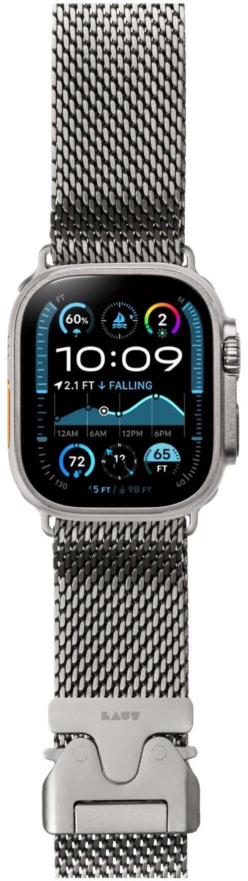 LAUT SATURN LOOP Titanium woven mesh band for Apple Watch