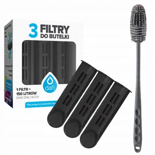 3x Filtr czarny do butelki Dafi + uniwersalna szczoteczka do mycia - Wkłady filtrujące - miniaturka - grafika 1
