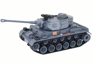 Czołg Zdalnie Sterowny RC 1:18 Armata Dym Tarcza Dźwięki Szary - Akcesoria i części modelarskie - miniaturka - grafika 2