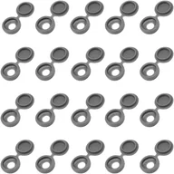 Śruby i nakrętki - 150 sztuk plastikowych zaślepek na śruby zawiasów do dekoracji mebli, szafek, ścian (szarych) - miniaturka - grafika 1