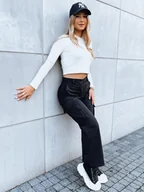 Spodnie damskie - Spodnie damskie baggy SAFRI czarne Dstreet UY1681-36 - miniaturka - grafika 1