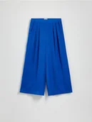 Spodnie damskie - Reserved - Spodnie palazzo - granatowy - miniaturka - grafika 1