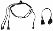 Chłodzenie wodne - Alphacool Kabel Digital RGB LED Y 3-drożny ze złączem JST czarny - 60cm - miniaturka - grafika 1