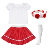 Dresy i komplety dla dziewczynek - ZESTAW NARODOWY BIAŁO-CZERWONY 98-110 4el - miniaturka - grafika 1