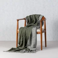 Koce - Pled Merinos 140x200cm melange green khaki - miniaturka - grafika 1