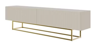 Szafka RTV Veldio 175 cm Szary beż ze złotymi nogami - Szafki RTV Szafka RTV Veldio 175 cm Szary beż ze złotymi nogami - Szafki RTV - miniaturka - grafika 1