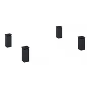 Zawiasy, okucia i inne akcesoria - ROCA A817003485 ALPINE Zestaw n?g 40x40x100 4 sztuki czarny mat - miniaturka - grafika 1