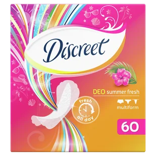 DISCREET DEO SUMMER FRESH MULTIFORM WKŁADKI HIGIENICZNE 60 SZTUK - Wkładki higieniczne - miniaturka - grafika 2