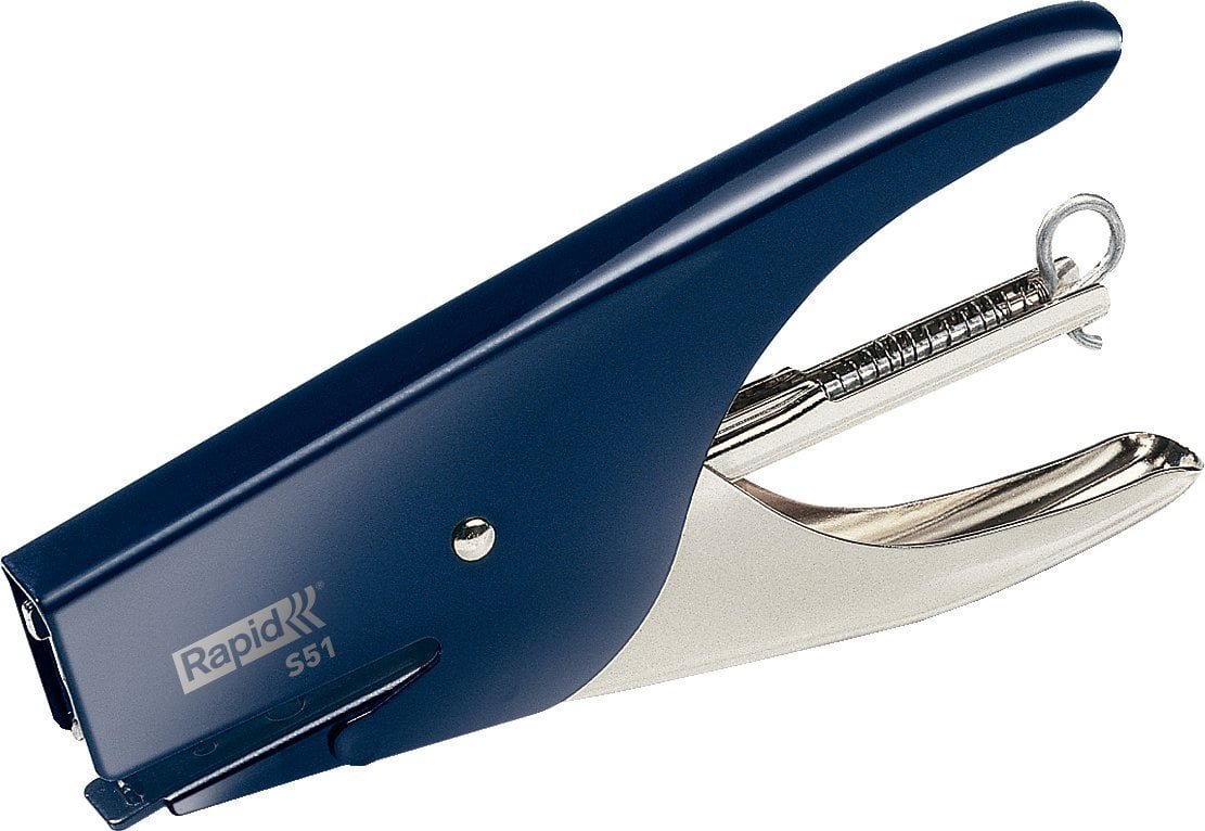 Rapid Supreme S51, 15 sheets, Blue, Stainless steel, Standard clinch, 21/4, Metal, 80 g/m²