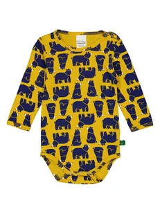 Fred´s World by GREEN COTTON Body "Bear" w kolorze żółtym - Body dla niemowląt - miniaturka - grafika 1
