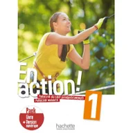 Książki do nauki języka francuskiego - Hachette En Action 1. Podręcznik Wieloletni + Kod (podręcznik online) + Audio Online - miniaturka - grafika 1