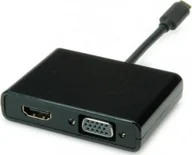 Złącza, przejściówki, adaptery - Secomp STANDARD Typ C - adapter HDMI/VGA, M/F, czarny, 0,1 m - miniaturka - grafika 1