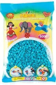 Hama 201-49 - turkusowy - 3000 koralików midi - Prace ręczne dla dzieci - miniaturka - grafika 1