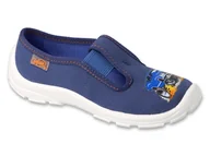 Buty dla chłopców - Kapcie trampki dziecięce chłopięce granatowe na gumki Befado 975Y181-33 - miniaturka - grafika 1