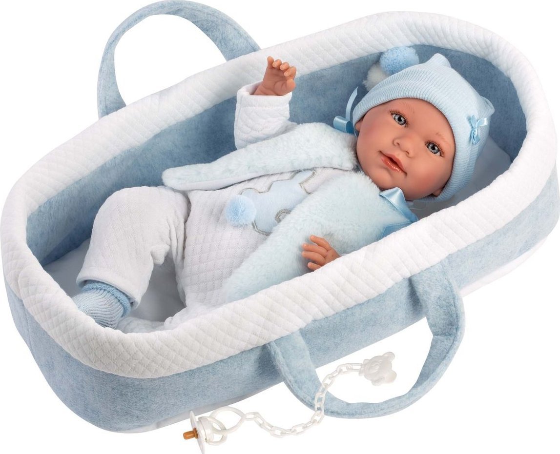 Llorens Llorens 17411 Lalka bobas Mimo 42 cm z gondolką