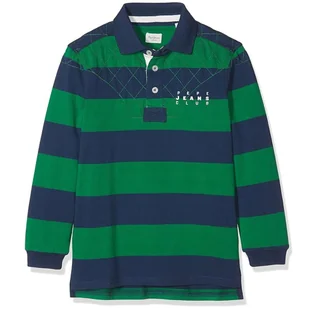 Koszulka chłopięca Pepe Jeans Patrick polo zielona w paski-140 - Koszulki i topy damskie - miniaturka - grafika 1