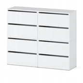 Szafki na buty - Szafka Na Buty Biała Wysoka 120 CM 8 Półek Regał Stojak Bez Siedziska Loft - miniaturka - grafika 1