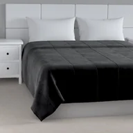 Narzuty - Dekoria Narzuta pikowana w pasy Velvet 260 x 240 cm głęboka czerń szer.260 × dł.240 cm Velvet Narzuta pikowana w pasy Velvet 260 x 240 cm głęboka czerń szer.260 × dł.240 cm Velvet - miniaturka - grafika 1