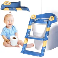 Nocniki - Deska sedesowa z drabinką dla dzieci 1–5 lat Składana, antypoślizgowa, niebieska - miniaturka - grafika 1