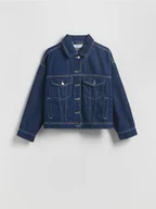 Kurtki damskie - Reserved - Kurtka jeansowa - granatowy - miniaturka - grafika 1