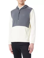 Bluzy męskie - BOSS Męska bluza z kapturem 1 dżersej, biały (Open White), S (DE) - miniaturka - grafika 1