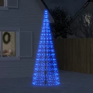 Oświetlenie świąteczne - vidaXL Choinka z lampek, na maszt, 550 niebieskich LED, 300 cm - miniaturka - grafika 1