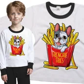 Piżamy dla dziewczynek - Piżama dziecięca Pies Buldog Francuski Frytki 98/104 - VoloDonum - miniaturka - grafika 1