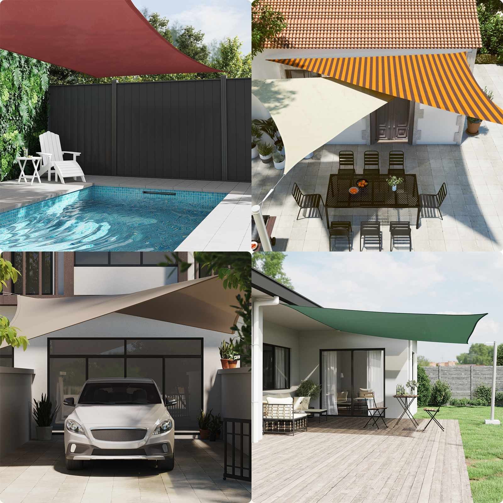 vidaXL Żagiel przeciwsłoneczny Pomarańczowy i brązowy 6 x 3 m