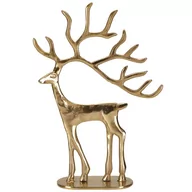 Ozdoby bożonarodzeniowe - ZŁOTY RENIFER dekoracja świąteczna zimowa ELEGANCKA OZDOBA glamour 32cm - miniaturka - grafika 1