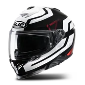 Kaski motocyklowe - Kask Integralny HJC i71 Enta Czarny/Złamany Biały/CzerwonyS - miniaturka - grafika 1