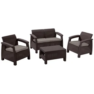 Keter Meble ogrodowe Bahama Corfu Set Rattan brąz - Meble ogrodowe - miniaturka - grafika 2