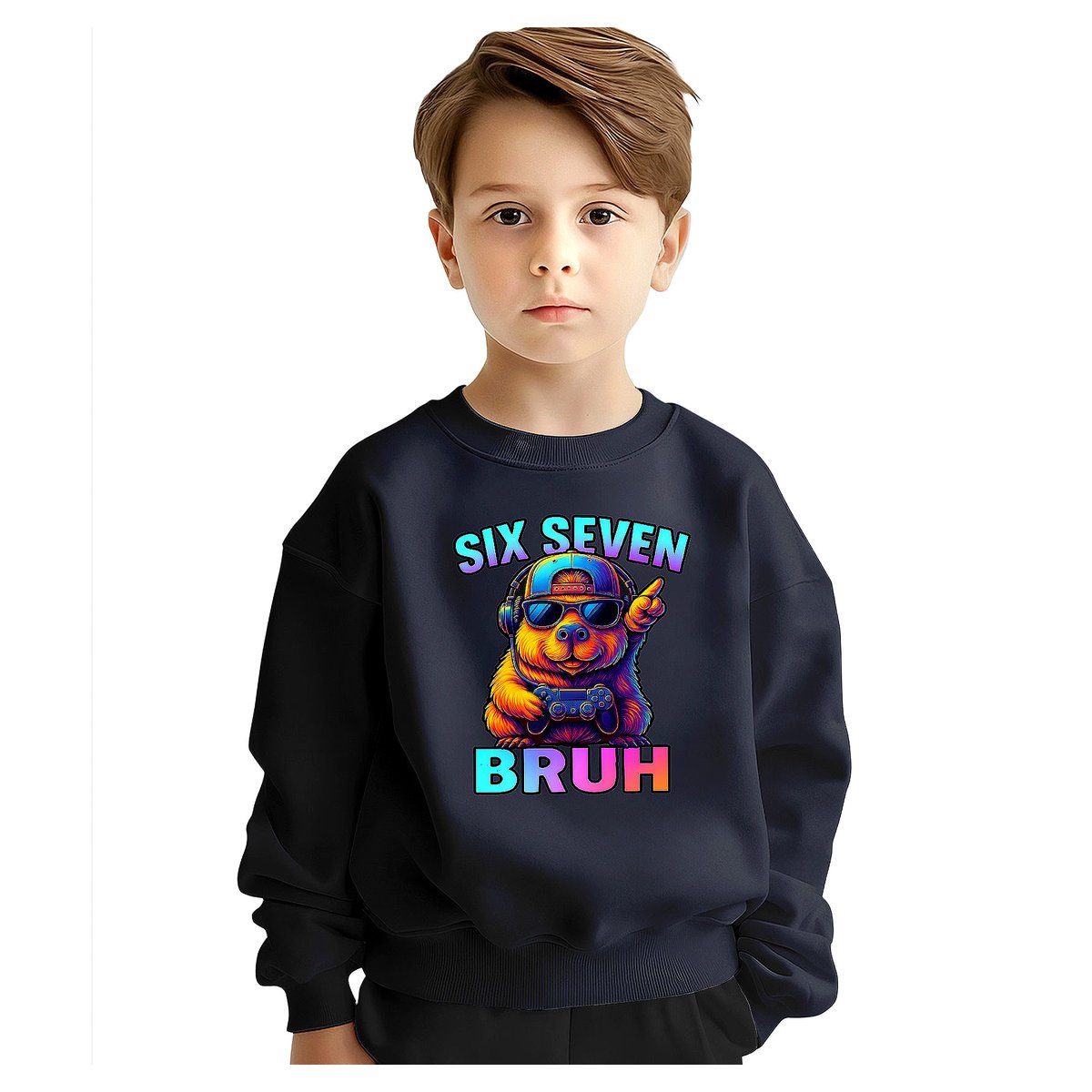 BLUZA DZIECIĘCA 67 SIX SEVEN VIRAL CAPYBARA 110-116 DLA CHŁOPCA DZIEWCZYNKI