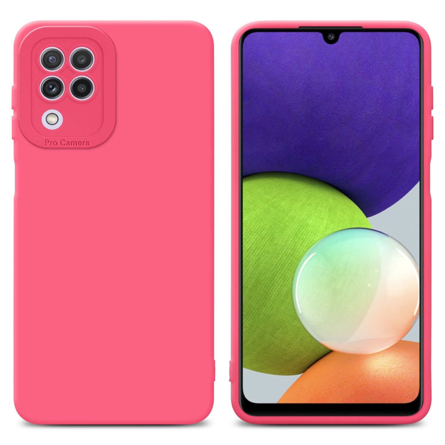 Pokrowiec Cadorabo do Samsung Galaxy A22 4G z czerwonym silikonowym etui TPU na telefon komórkowy