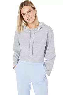 Trendyol Damska bluza z kapturem zwykła, szara, L, Szary - Bluzy damskie - miniaturka - grafika 1