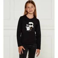Bluzy dla dziewczynek - Karl Lagerfeld Kids Longsleeve Regular Fit - miniaturka - grafika 1