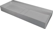 Umywalki - Umywalka nablatowa Deante Blur 40x80 cm prostokątna szary metalik CQB_SU8S - miniaturka - grafika 1