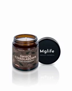 Świece - Mglife Świeca rzepakowa czekoladowa z wosku rzepakowego 120 ml - grafika 1