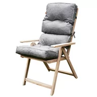 Pokrowce na meble ogrodowe - Poduszka na fotel leżak ogrodowy 120 cm jasny szary - miniaturka - grafika 1