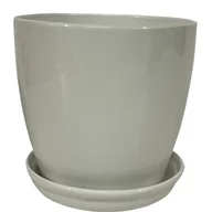 Donice - Doniczka Nova z podstawkiem 13,5 cm biały - miniaturka - grafika 1