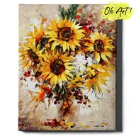 Malowanie po numerach - Obraz Malowanie Po Numerach 40X50 cm / Bukiet Słoneczników / Oh Art - miniaturka - grafika 1