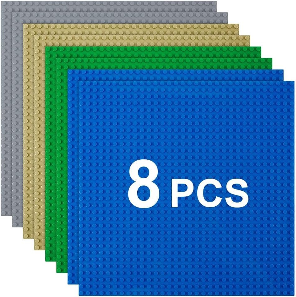 PŁYTY KONSTRUKCYJNE ZESTAW 8 SZT 25,5x25,5 CM KOMPATYBILNE KLOCKI
