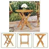 Stoły ogrodowe - The Living Store Stolik bistro - Ø46x47 cm - lite drewno akacjowe - Stolik Bistro - miniaturka - grafika 1