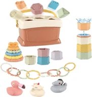 Zabawki sensoryczne - Cosaway Zabawki Montessori dla Niemowląt 6-18 Mc do Wanny 5 w 1 - miniaturka - grafika 1